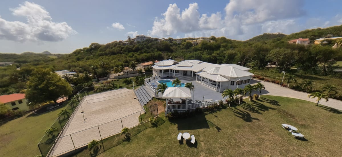 5-bedroom Cap Estate villa from the air, Paris Villas Saint Lucia